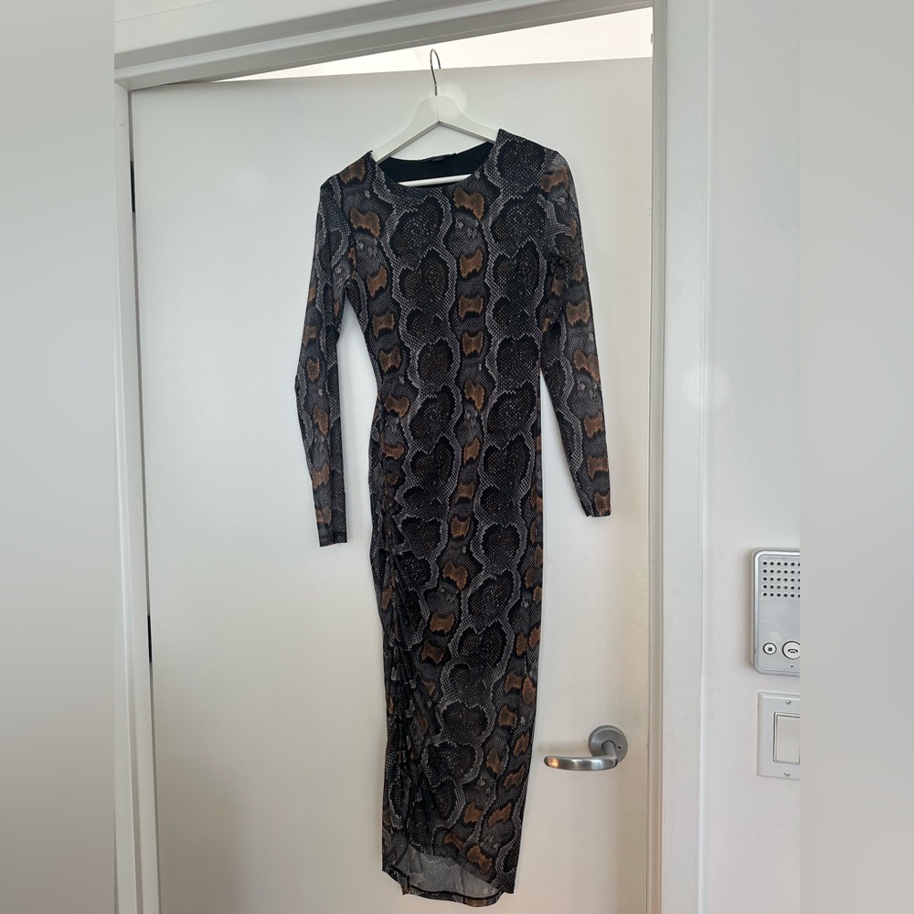 Long sleeve, snake print All Saints Dress - sexy!